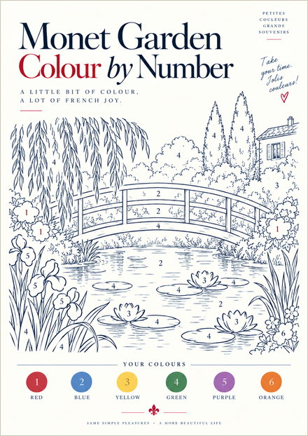 Monet Garden Colour by Number