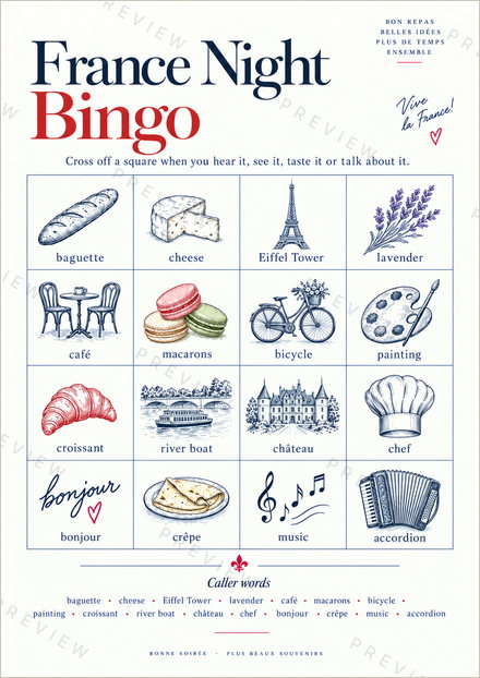 France Night Bingo
